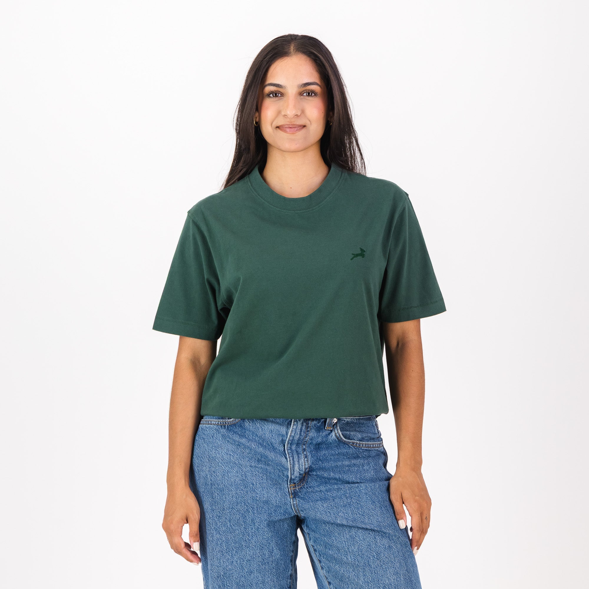 Springboks Tonal SML EMB Bok Crew Tee - OS Green - Old School