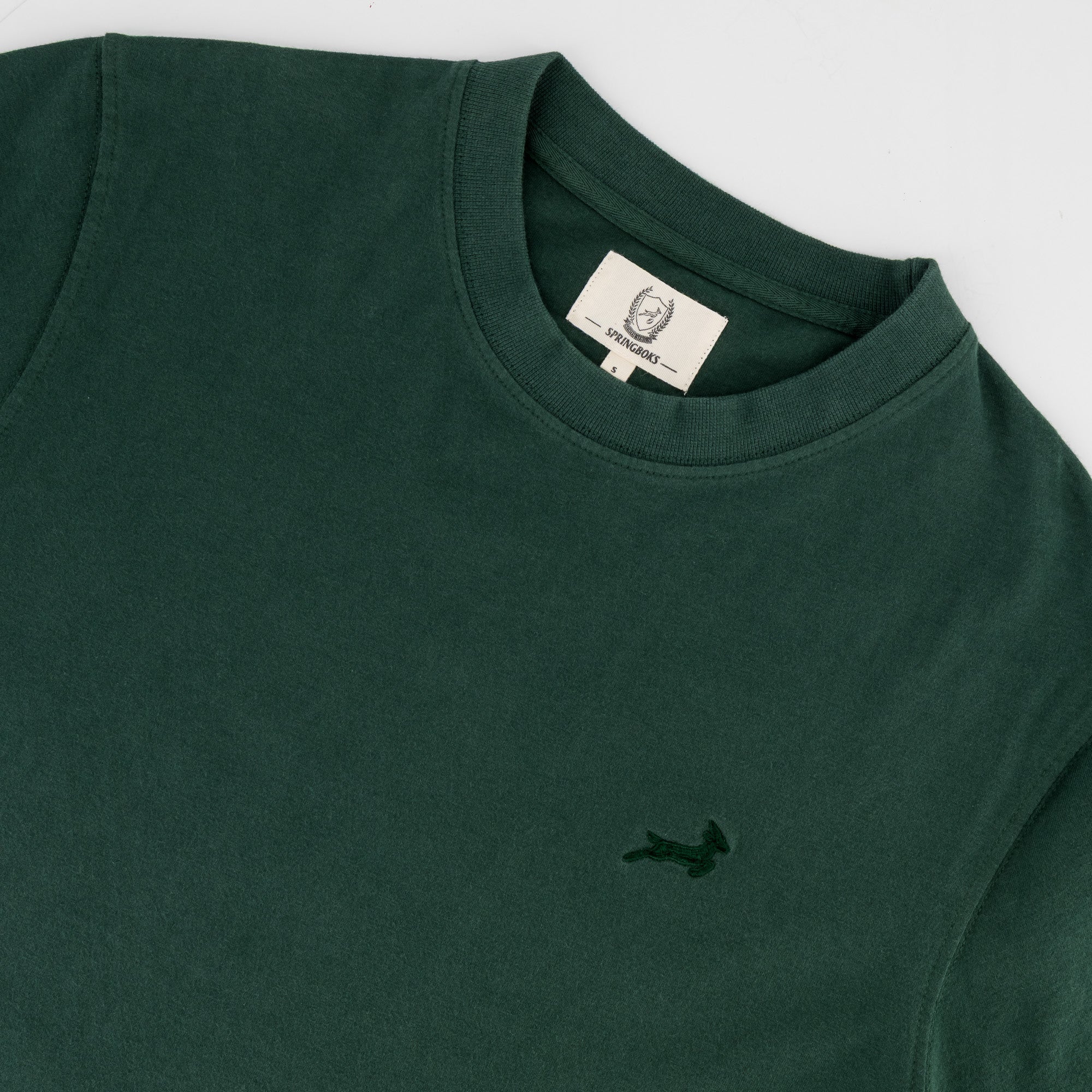 Springboks Tonal SML EMB Bok Crew Tee - OS Green - Old School