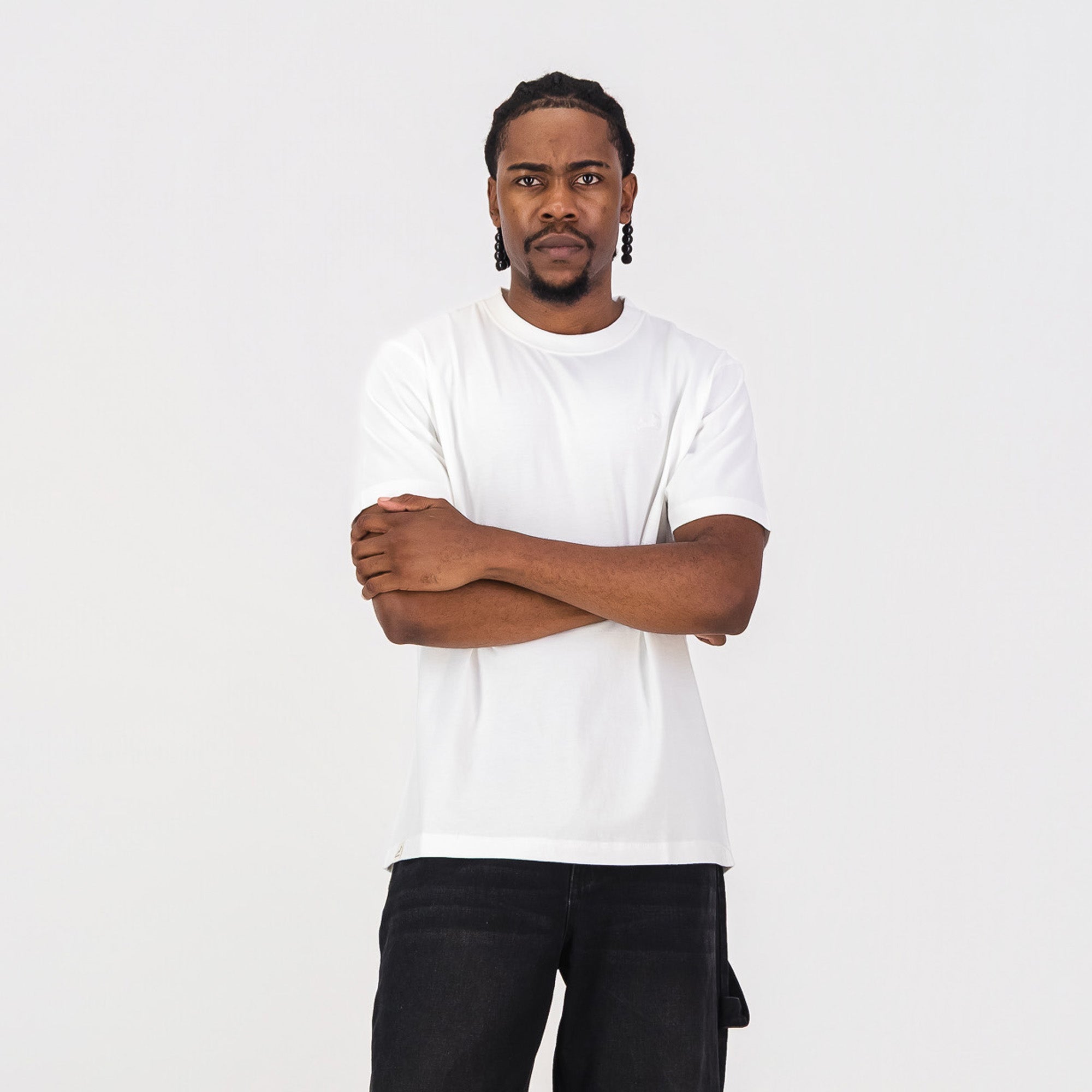 Springboks Tonal SML EMB Bok Crew Tee - White - Old School