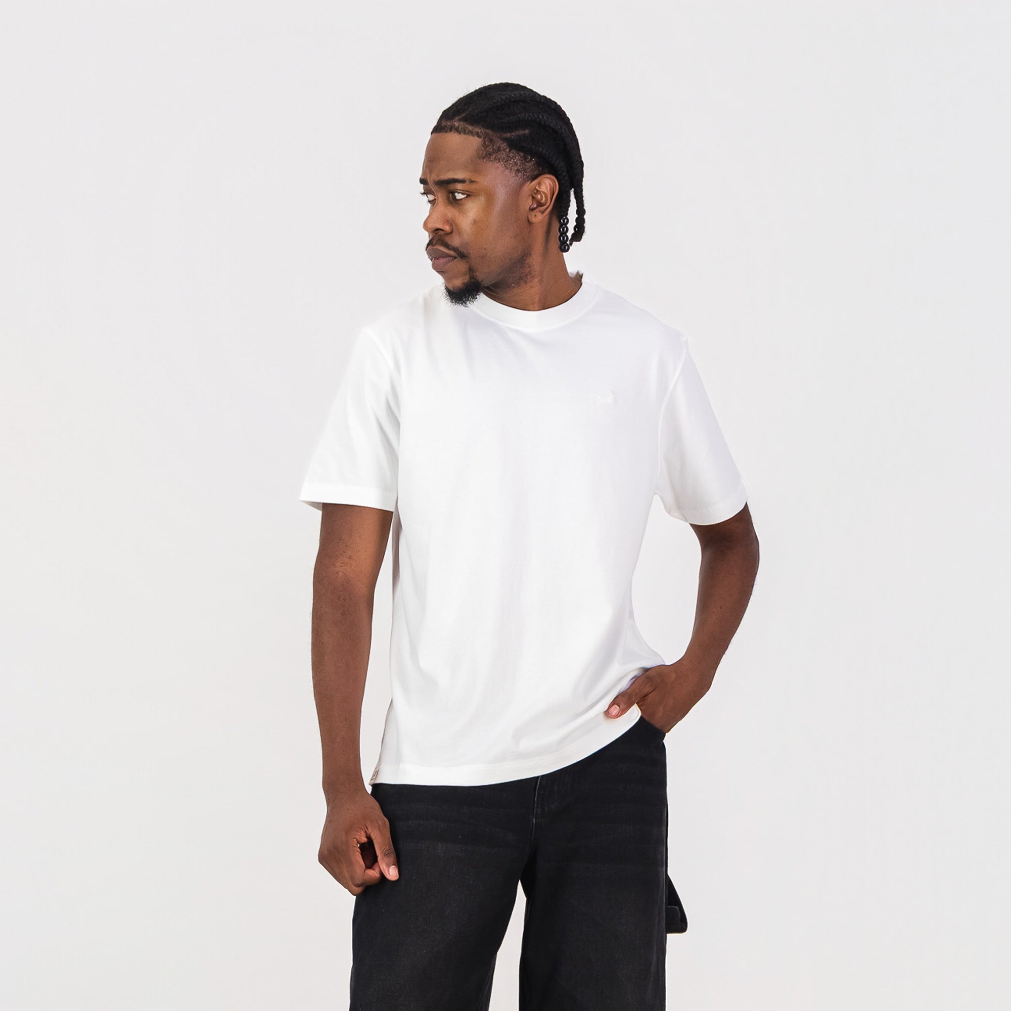 Springboks Tonal SML EMB Bok Crew Tee - White - Old School