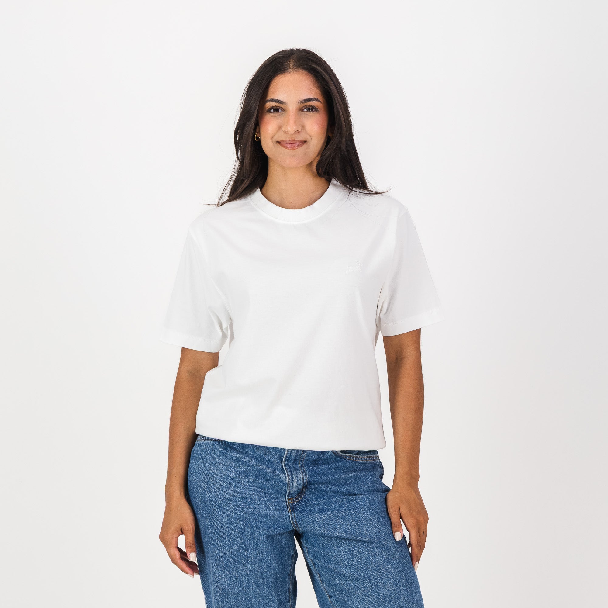 Springboks Tonal SML EMB Bok Crew Tee - White - Old School