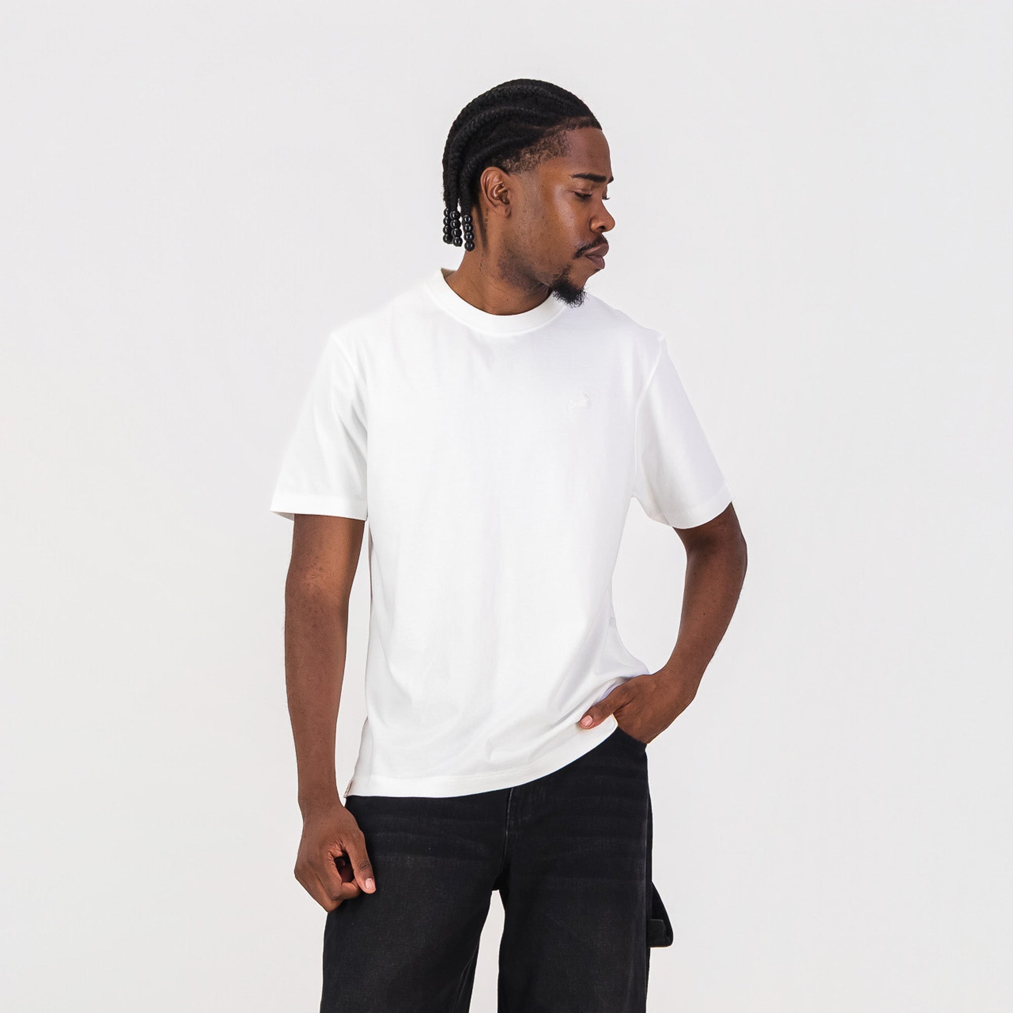 Springboks Tonal SML EMB Bok Crew Tee - White - Old School