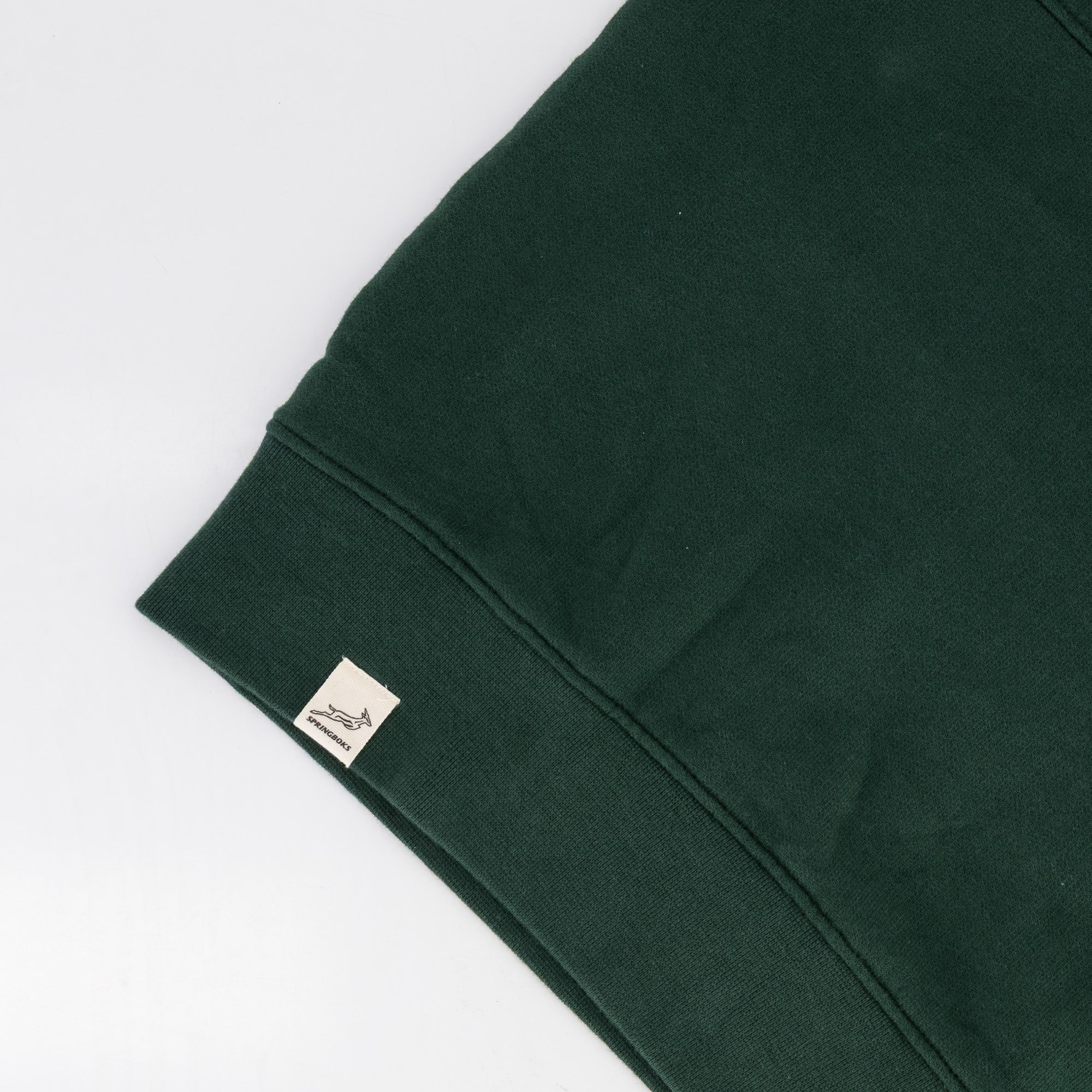 Springboks Twill SLV Quarter Zip Sweat - OS Green - Old School