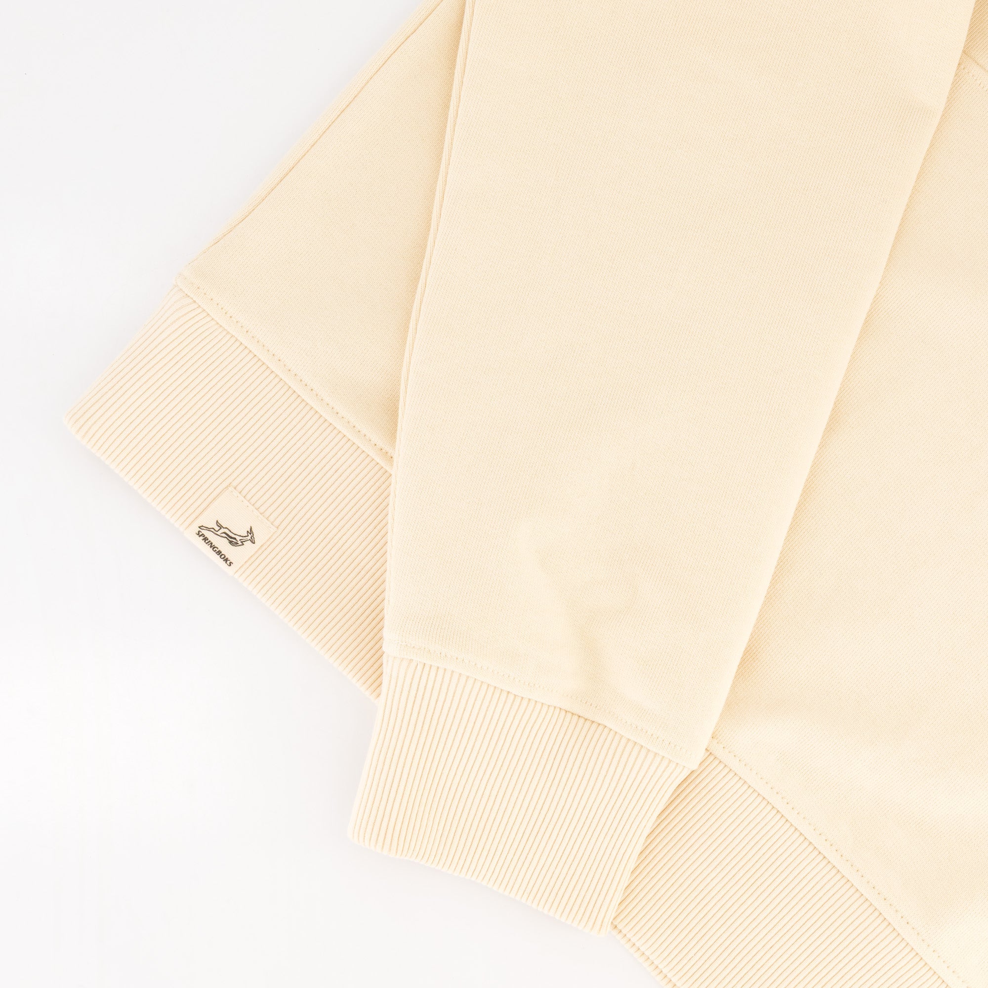 Springboks Word Quarter Zip Sweat - Ivory - Old School