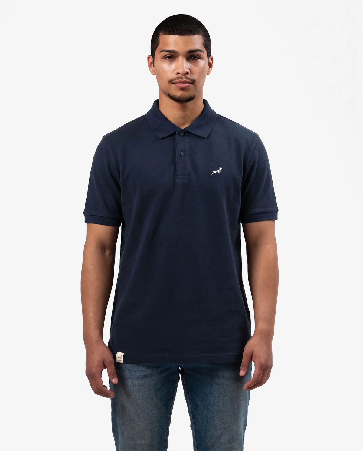 Springboks 3D Contrast SS Polo Navy