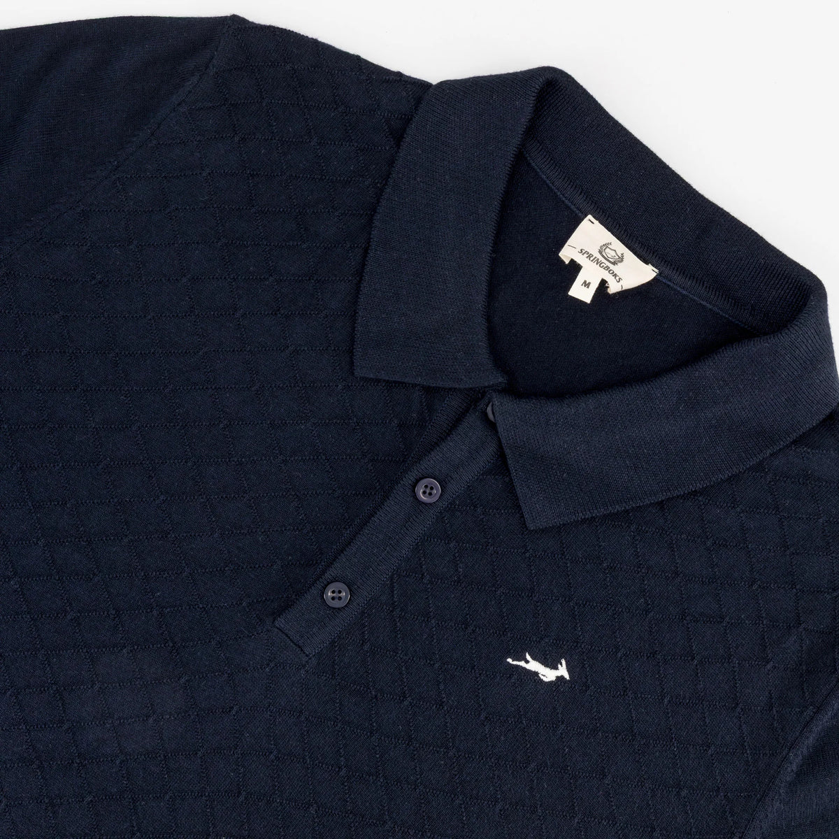 Springboks Diamond Textured Knit SS Polo