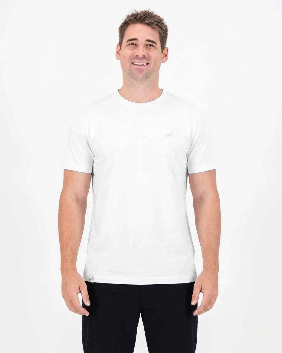 Springboks HS Wire Bok Crew Tee-White