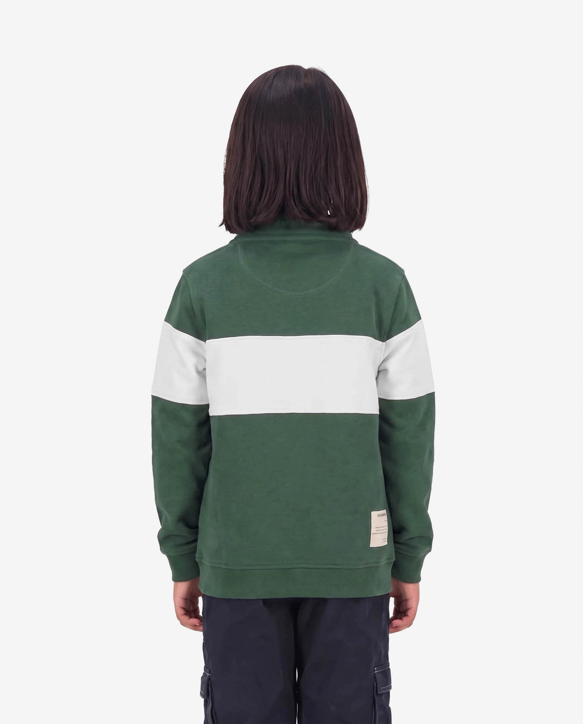 Springboks Kids LS Quarter Zip Sweatshirt-Green