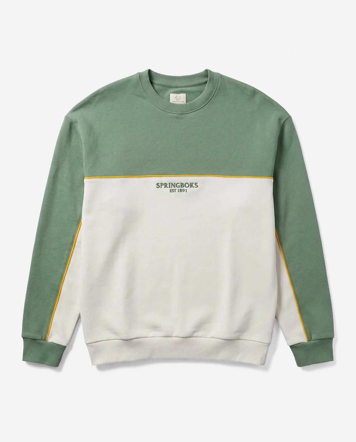 Springboks Retro Colour Block LS Sweatshirt Green