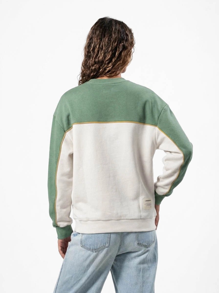 Springboks Retro Colour Block LS Sweatshirt Green