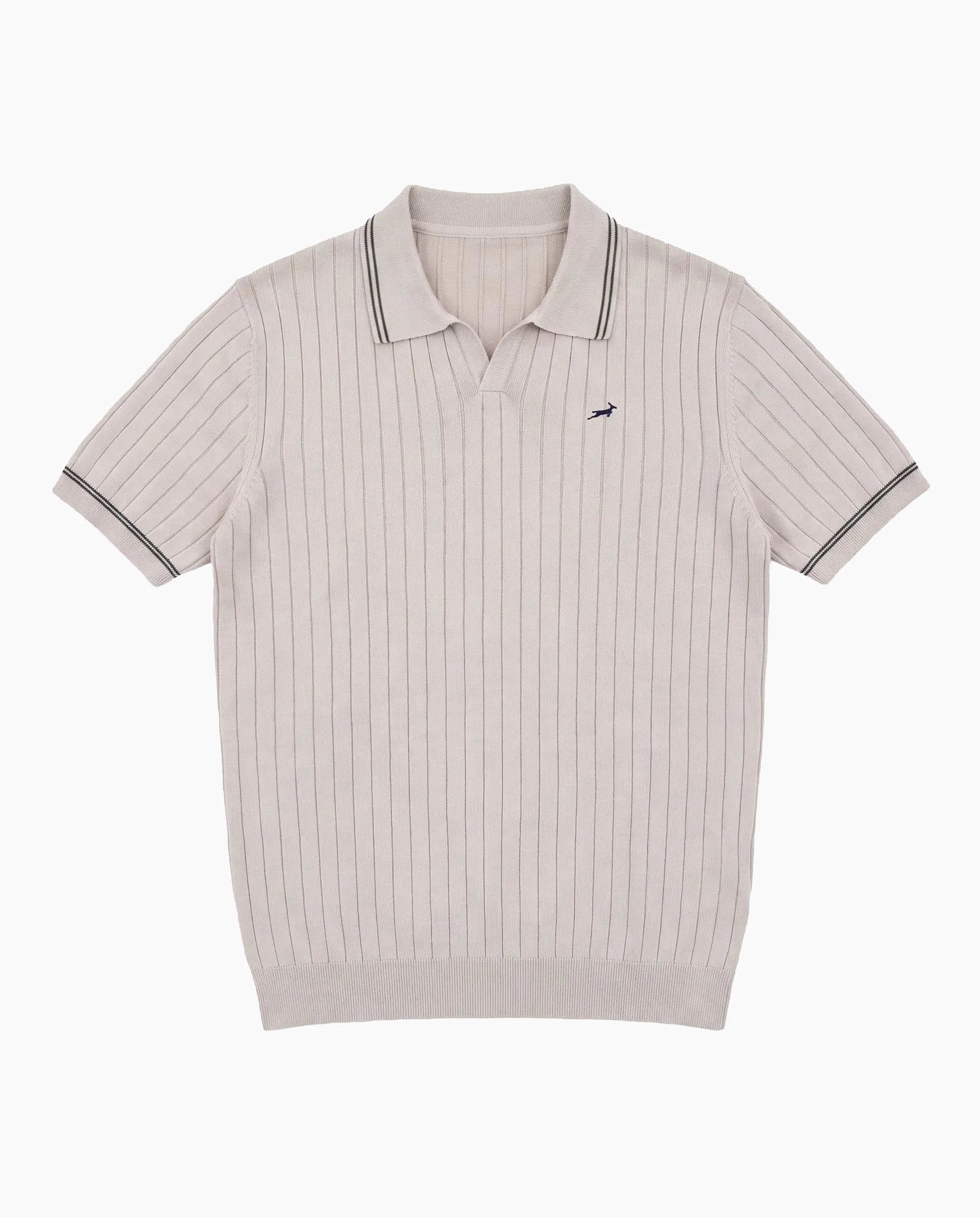 Springboks V Tipped Ribbed Knit SS Polo
