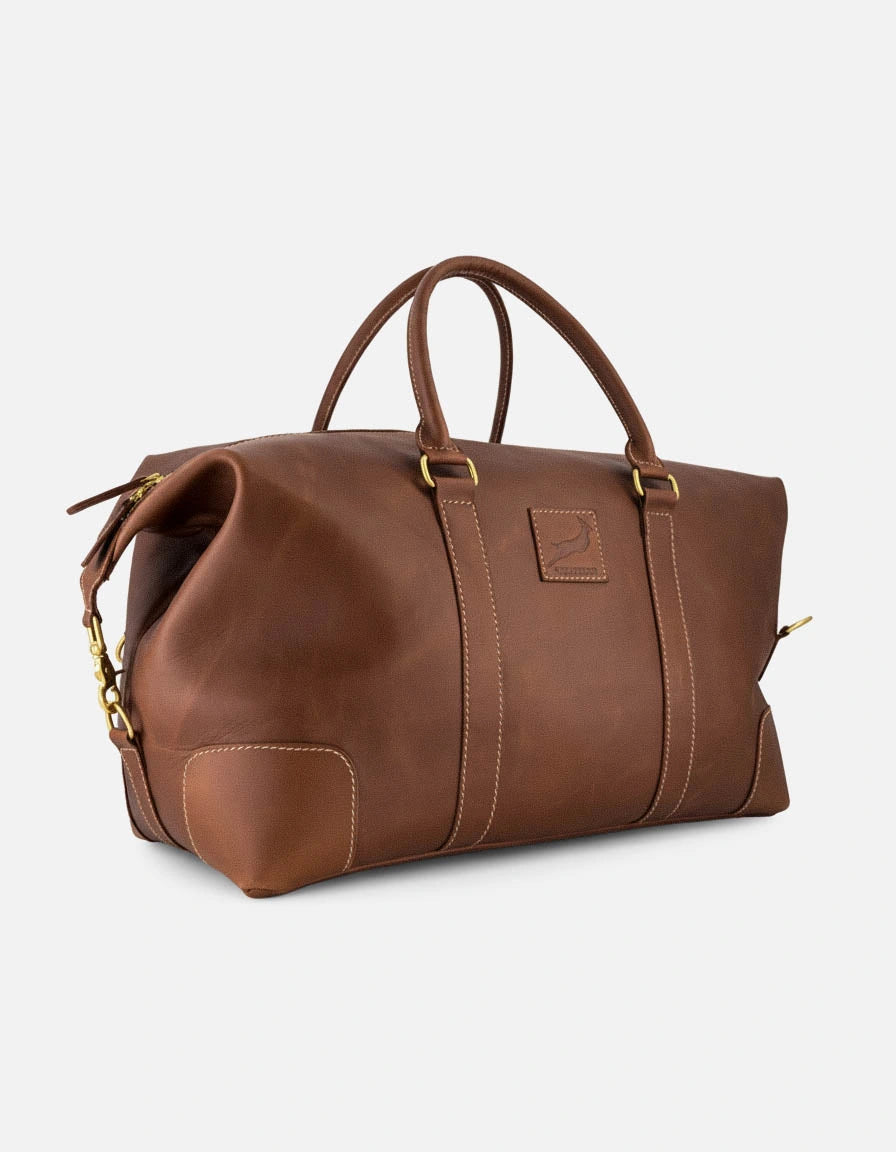 Springboks Weekender Duffle Bag-Dark Brown