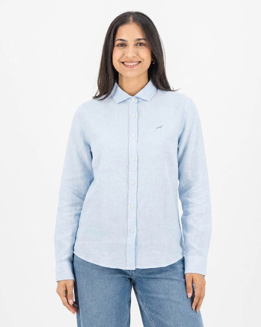 Springboks Yarn Dye Linen Shirt-Skyway
