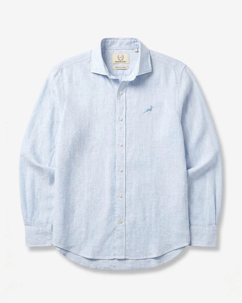 Springboks Yarn Dye Linen Shirt-Skyway