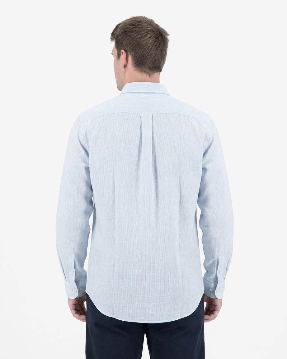 Springboks Yarn Dye Linen Shirt-Skyway