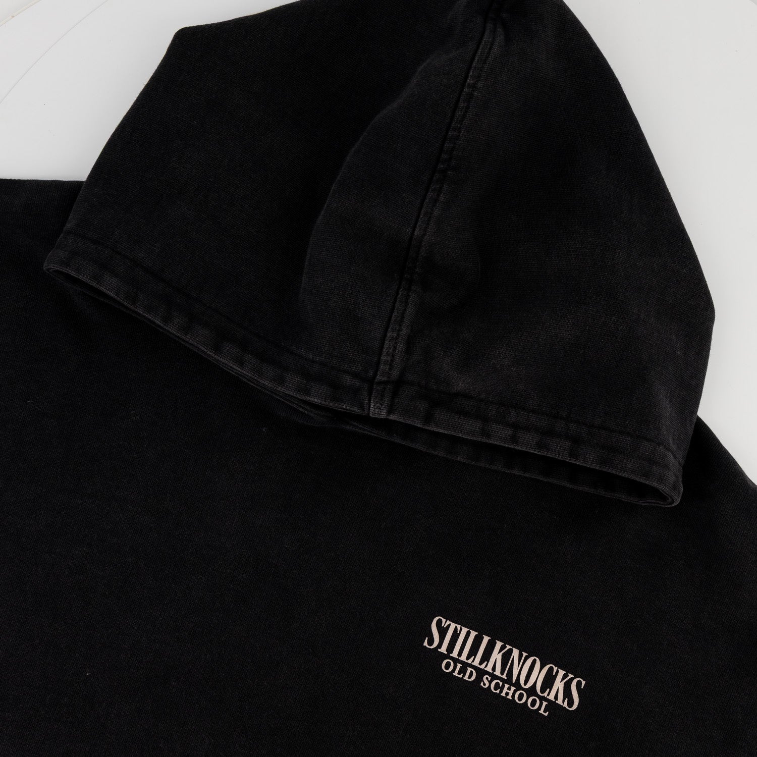 Stillknocks Acid Wash Hoodie Sweat - Black - Old School