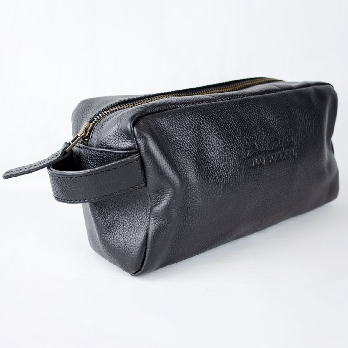 Stillknocks Leather Vanity Bag - Black - Old School