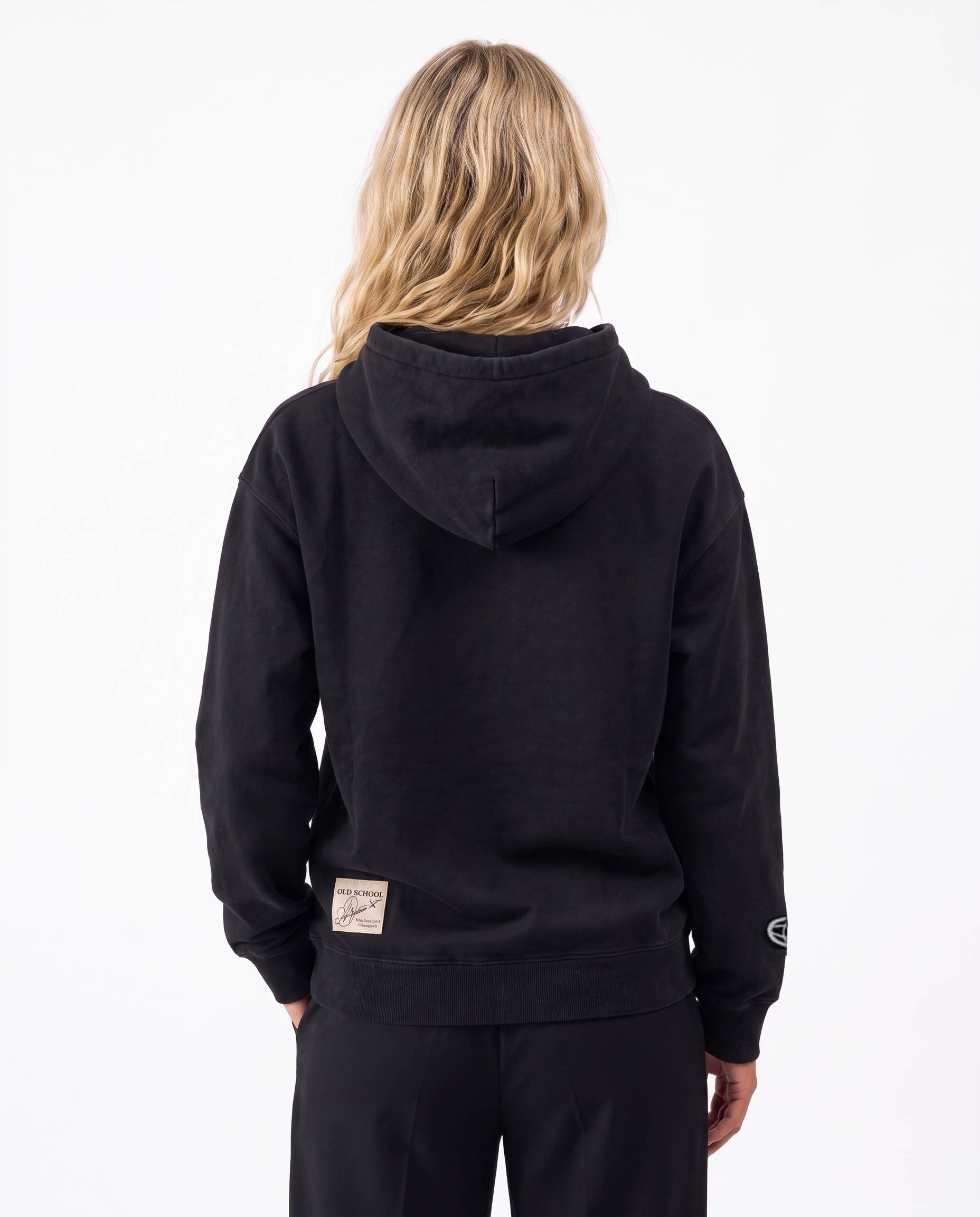 Stillknocks Washed Boxy Hoodie Sweatshirt Black