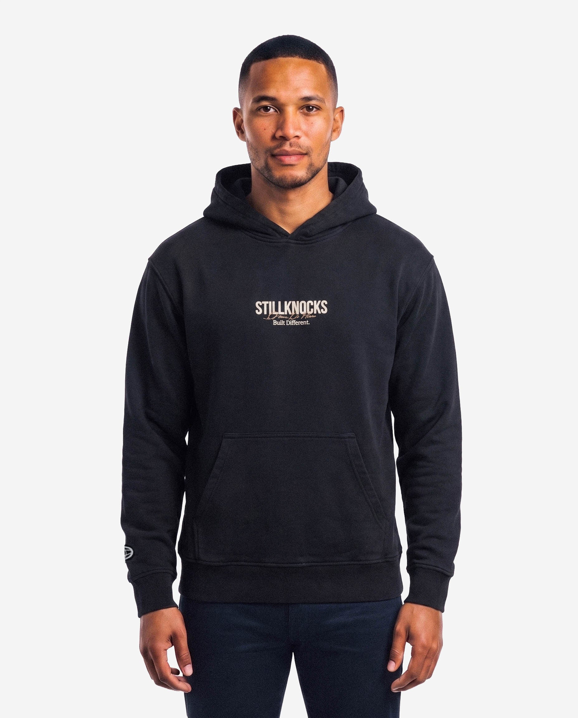 Stillknocks Washed Boxy Hoodie Sweatshirt Black