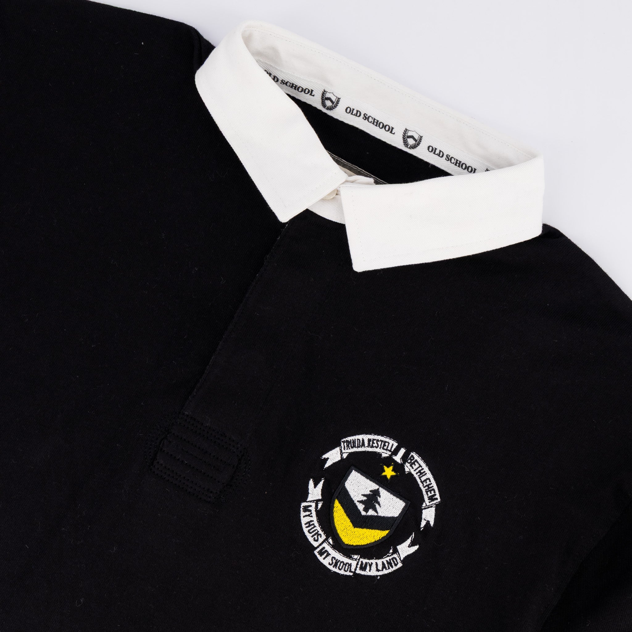 Truida Kestell Tops LS Rugby Jersey Plain Em Black - Old School