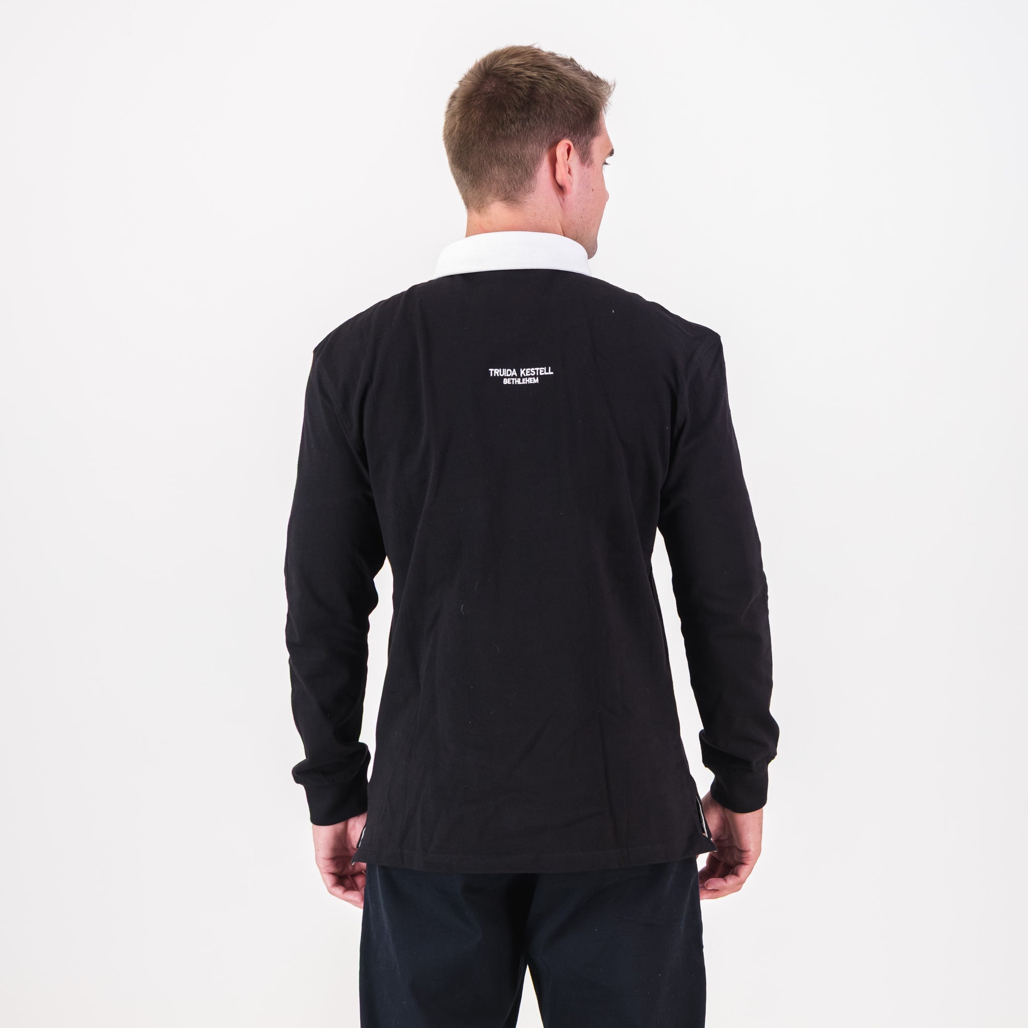 Truida Kestell Tops LS Rugby Jersey Plain Em Black - Old School