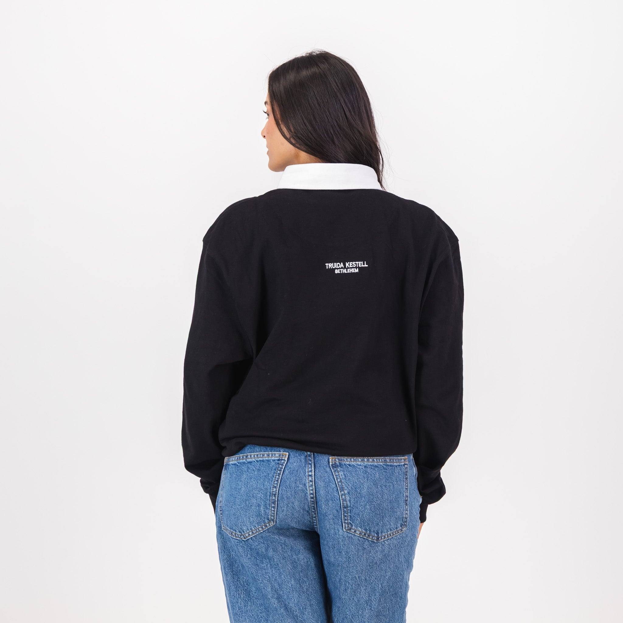 Truida Kestell Tops LS Rugby Jersey Plain Em Black - Old School