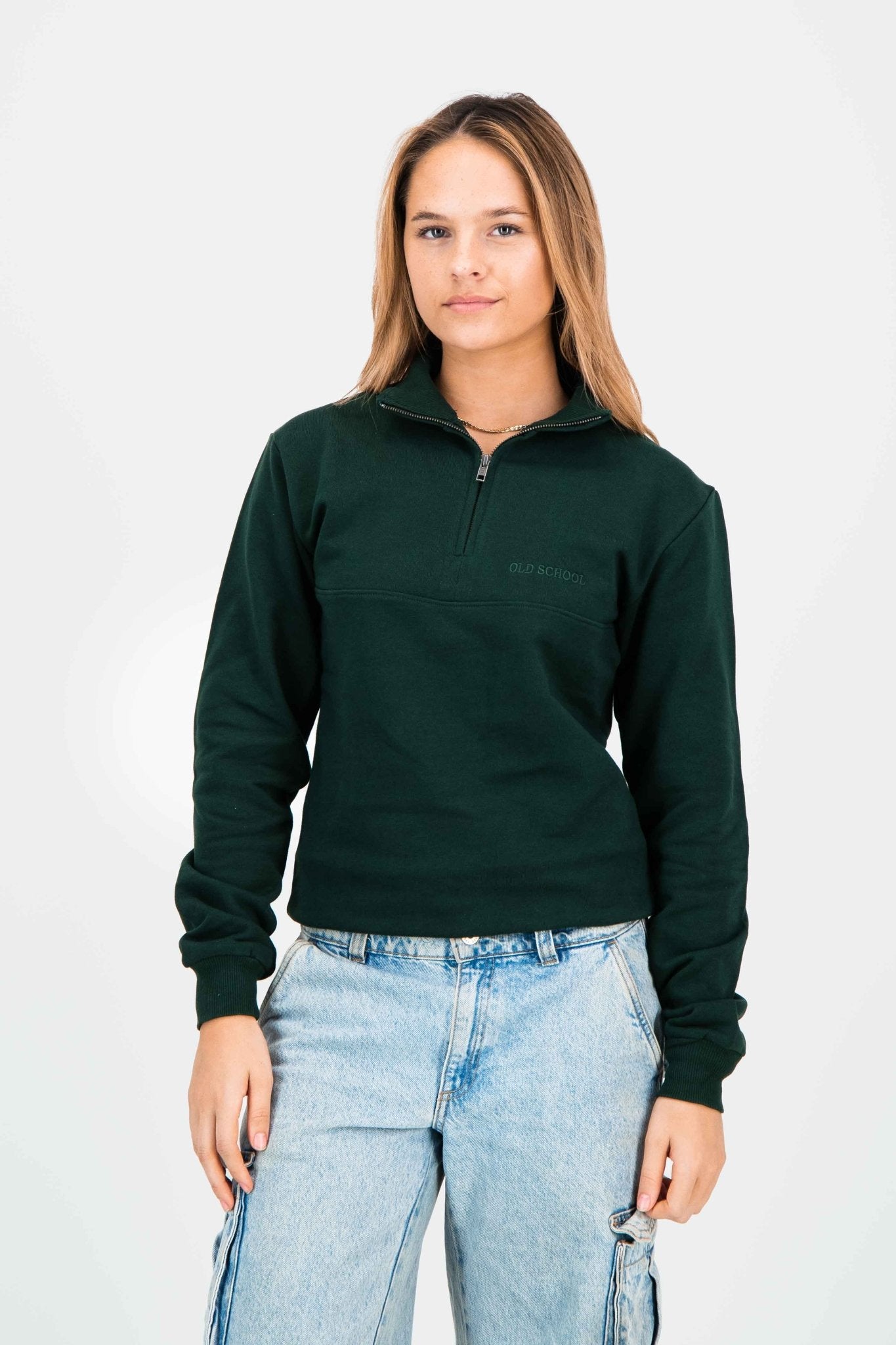 Quarter Zip Sweater - OS Green - Old School SA