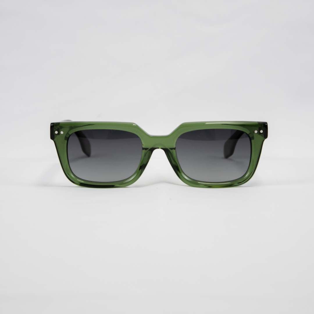 Rectangular Green Frame with Polarized Lenses - OS Sunglasses - Old School SA